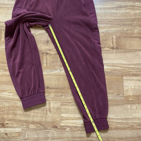 ZYIA Active L Maroon Soft Cozy Fleece Pull-on Joggers Elastic Waist Sweatpants - Picture 12 of 16